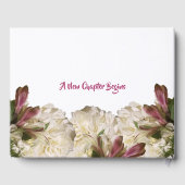 Witte Wildbloem Afro-Amerikaans Gastenboek (Achterkant)