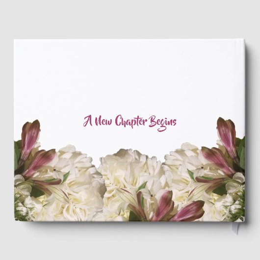 Witte Wildbloem Afro-Amerikaans Gastenboek (Achterkant)