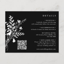 Witte Wildbloem Boeket Zwart Bruiloft Details