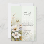 Witte Wildbloemen begrafenis dank u | FOTO Kaart (Voorkant)