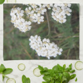 Witte Wildbloemen Keukenhanddoek (Gevouwen)