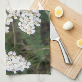Witte Wildbloemen Keukenhanddoek (Quarter Fold)