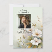 Witte Wildbloemen Viering van het leven | FOTO Kaart (Achterkant)