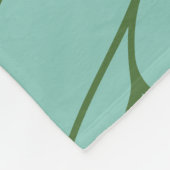 Witte Wilde Bloem Botanisch Patroon Fleece Deken (Hoek)