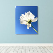 Witte Wilde Bloem Canvas Kunst (Insitu (Houten vloer))