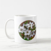 Witte wilde bloem en bijenvis koffiemok (Links)