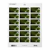 Witte wilde bloem etiket (Full Sheet)