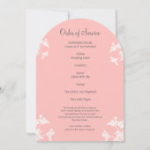 Witte wilde bloem in liefdevolle herinnering begra kaart (Achterkant)