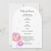 Witte wilde bloem in liefdevolle herinnering begra kaart (Achterkant)