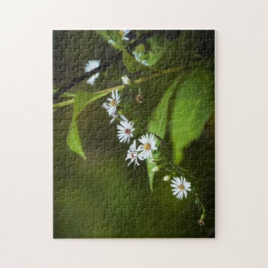 Witte wilde bloem legpuzzel (Verticaal)