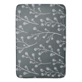 Witte Wilde bloem patroon Badmat (Voorkant Verticaal)