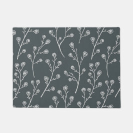 Witte Wilde bloem patroon Deurmat