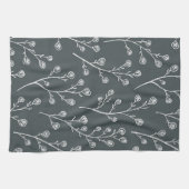 Witte Wilde bloem patroon Theedoek (Horizontaal)