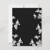 Witte wilde bloem Viering van het Leven Aankondigi Kaart (Achterkant)