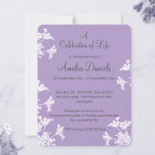 Witte wilde bloem Viering van het Leven Aankondigi Kaart