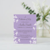 Witte wilde bloem Viering van het Leven Aankondigi Kaart (Staand voorkant)