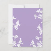 Witte wilde bloem Viering van het Leven Aankondigi Kaart (Achterkant)