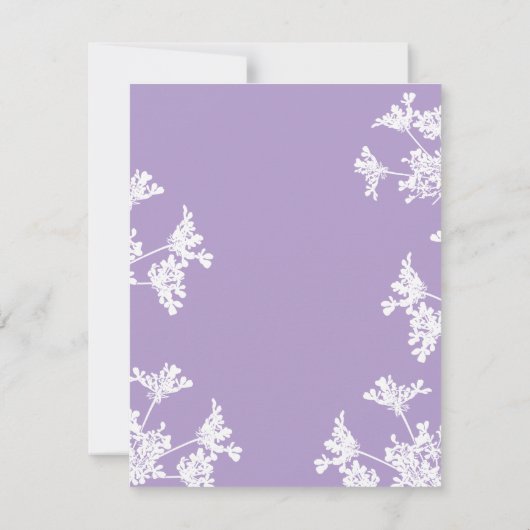 Witte wilde bloem Viering van het Leven Aankondigi Kaart (Achterkant)