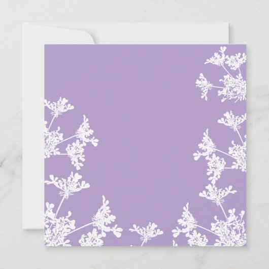 Witte wilde bloem Viering van het Leven Aankondigi Save The Date (Achterkant)