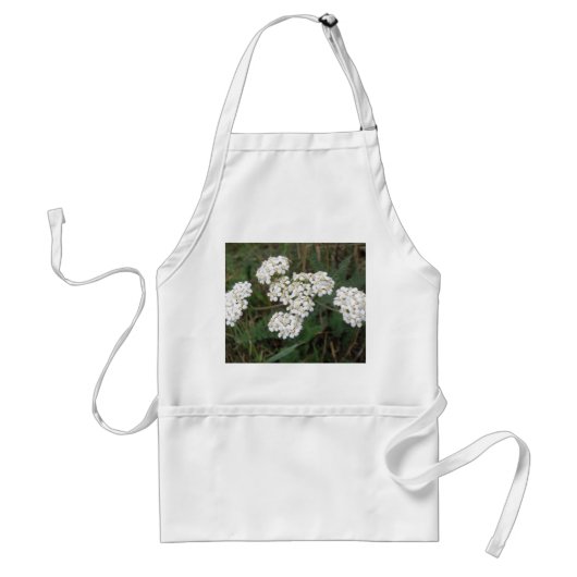 Witte wilde bloemen Apron Standaard Schort (Voorkant)