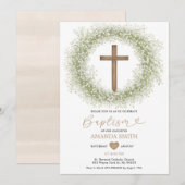 Witte Wilde Bloemen Baby's Breath Cross Meisje Doo Kaart (Voorkant / Achterkant)