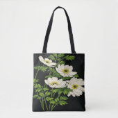 Witte Wilde Bloemen Bloemstuk Tote Bag (Voorkant)