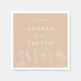 Witte Wilde Bloemen | Boho Chic Bruiloft Servet