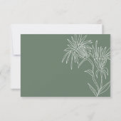 Witte wilde bloemen | Boho chique bruiloft RSVP Kaartje (Achterkant)