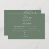 Witte wilde bloemen | Boho chique bruiloft RSVP Kaartje (Voorkant / Achterkant)