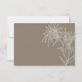 Witte wilde bloemen | Boho chique bruiloft RSVP Kaartje (Achterkant)