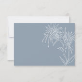 Witte wilde bloemen | Boho chique bruiloft RSVP Kaartje (Achterkant)