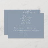 Witte wilde bloemen | Boho chique bruiloft RSVP Kaartje (Voorkant / Achterkant)