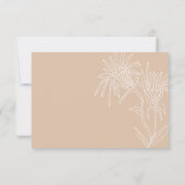 Witte wilde bloemen | Boho chique bruiloft RSVP Kaartje (Achterkant)