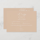 Witte wilde bloemen | Boho chique bruiloft RSVP Kaartje (Voorkant / Achterkant)