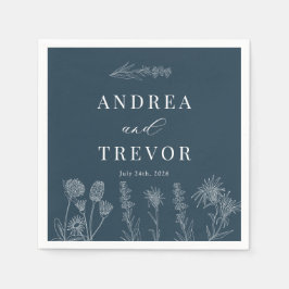 Witte wilde bloemen | Boho chique bruiloft Servet