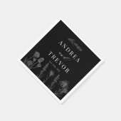 Witte wilde bloemen | Boho chique bruiloft Servet (Hoek)