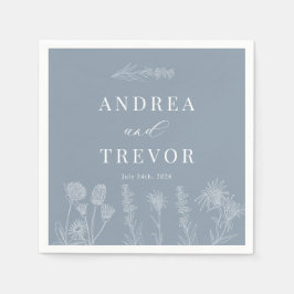 Witte wilde bloemen | Boho chique bruiloft Servet