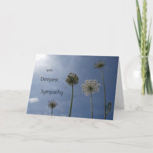 Witte wilde bloemen Cust. Sympathie Wenskaart Kaart