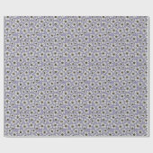 Witte wilde bloemen op lavendel cadeaupapier (Vlak)