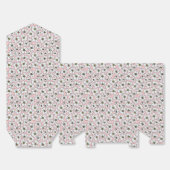 Witte wilde bloemen op roze bedankdoosjes (Ongevouwen)