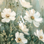 Witte Wilde Bloemen Schilderen Spring Meadow Poster