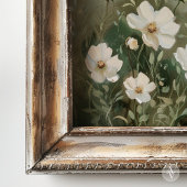 Witte Wilde Bloemen Schilderen Spring Meadow Poster