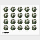 Witte wilde bloemen Sticker (Vel)