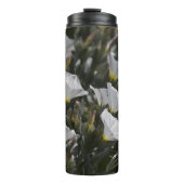 Witte wilde bloemen thermosbeker (Voorkant)