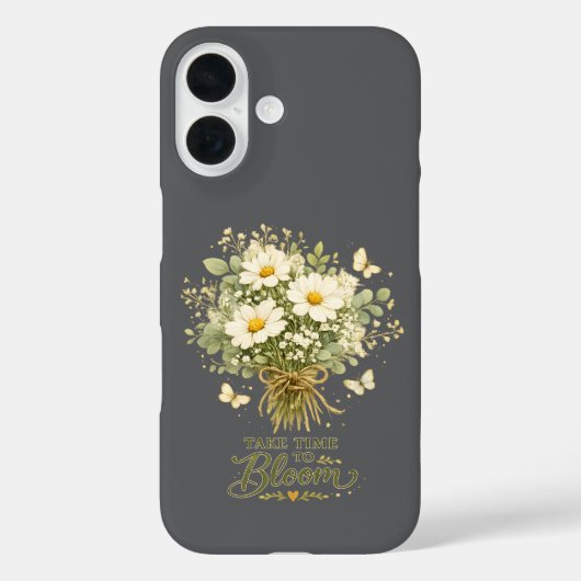 Witte wilde bloemenboeket Case-Mate iPhone case (Achterkant)