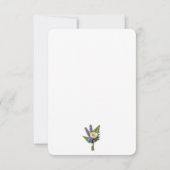 Witte wilde bloementuin bruiloft RSVP kaartje (Achterkant)