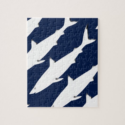 witte wilde haai - zeeen legpuzzel (Verticaal)