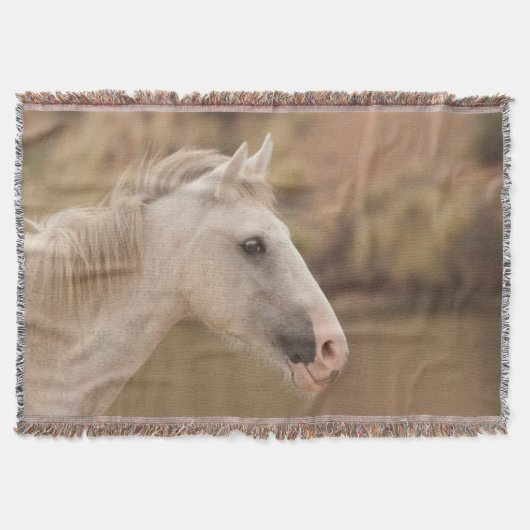 Witte wilde paarden deken (Voorkant)