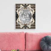 Witte wilde paddenstoelen Creëer Uw eigen foto Canvas Afdruk (Insitu (Woonkamer))