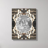 Witte wilde paddenstoelen Creëer Uw eigen foto Canvas Afdruk (Voorkant)